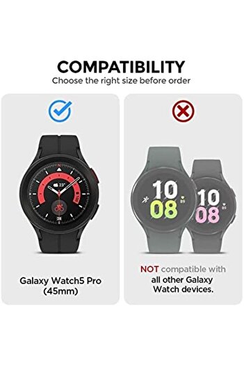 O Ozone Silicone Cover Series Compatible with Galaxy Watch 5 Pro 45mm Case (Pack of 5) Protective co