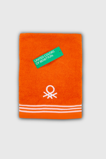 Benetton Home Bath Towel Hand Face Body Orange 100% Cotton 50X90 cm Hand Towel