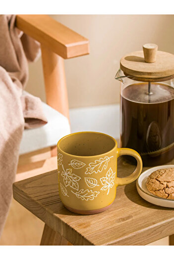 LC Waikiki Lcw Home Yellow Printed Ceramic Mug 430 ml