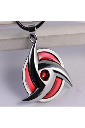 FG KONNİCHİWA Anime Uchiha Itachi Sharingan Necklace Figure Kids Toy Ninja Cosplay Gift Metal Pendant