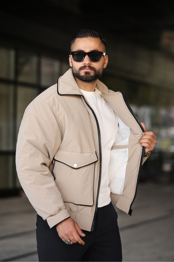 MİS MODA Men's Nova Fully Padded Winter Coat with Pocket