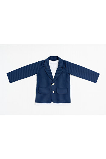 tinytrends Boy's Exclusive Cut Luxury Striped Suit