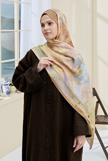 Modakaşmir Ashira Pattern Bamboo Shawl