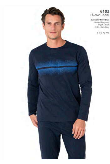 Pierre Cardin Men's Long Sleeve Pajama Set 61Al0In2Da