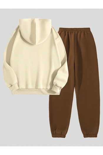 macklin Unisex ανδρικό γυναικείο σετ αθλητικής φόρμας με κουκούλα με 3 κλωστές με στάμπα Los Angeles California