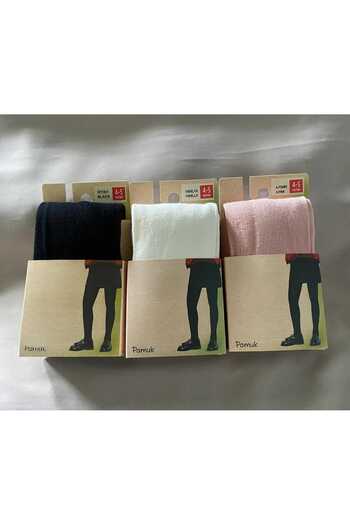 DÜVEN Cotton 3-Piece Girls' Cotton Colored Pantyhose