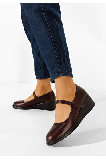 B T Shoes Espina platform shoes in dark green