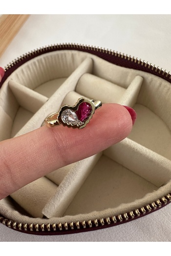 ringbox Renkli Kalp Kıkırdak Küpe Earcuff