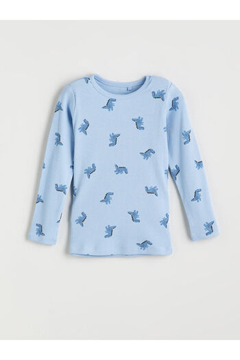 LC Waikiki Create Your Style from Uzg Store |   Crew Neck Printed Long Sleeve Baby Boy Pajama Set