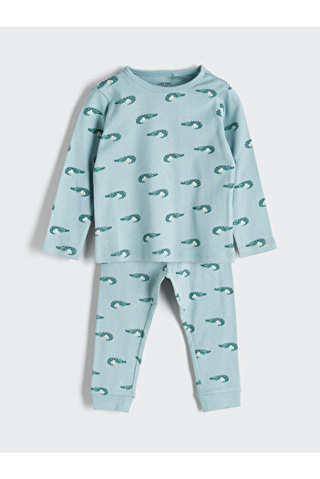 LC Waikiki Sparkling Selections from Shining Store |   Crew Neck Printed Baby Boy Pajama Set
