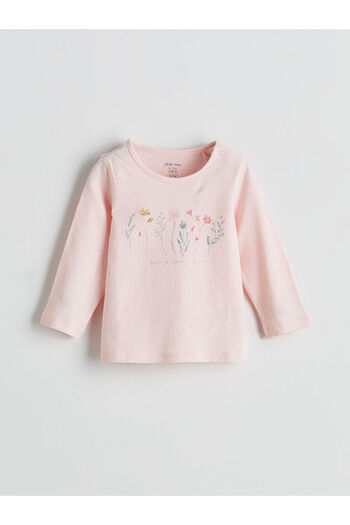 LC Waikiki Crew Neck Floral Baby Girl Pajama Set 2-Piece