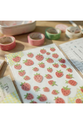 Bubu Bu-Bu Strawberry Sticker 848 Strawberry Day Sticker Word (Strawberry)