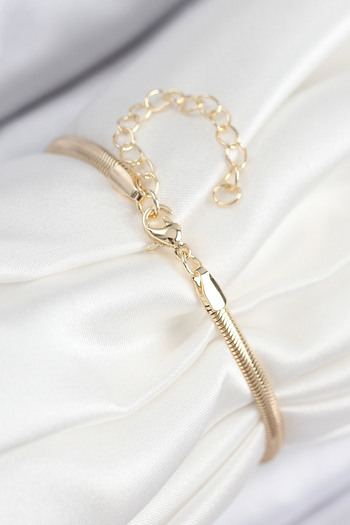 Skygo Brass Zircon Stone Heart Model Gold Color Women's Bracelet - Tj-Bb7901