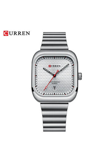 Curren Men's watch, elegant design, Quartz, water resistant, silver metal strap/burnt dial