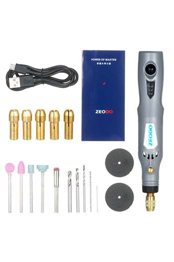 fun zone Generic Multifunctional Mini Handheld Electric Grinder Set multicolour 21 x 6 x 8cm