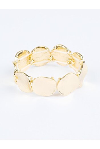Jimmy Key Gold Color Shiny Surface Enamel Detailed Bracelet