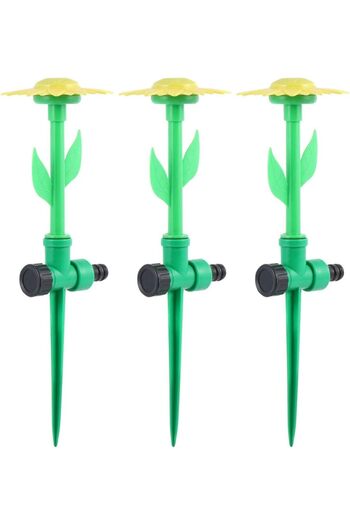 erorex 3Pcs Sunflower Lawn Watering Sprayer Nozzles Garden Irrigation Efficient Sprinkler System Lawn &
