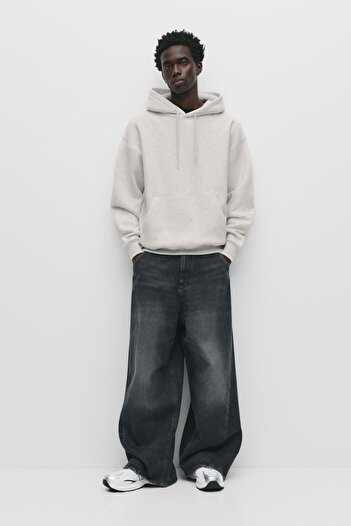 Pull & Bear Basic kapüşonlu sweatshirt