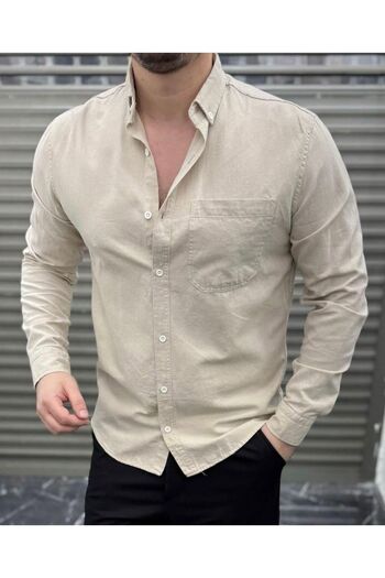 ruff Men's Solid Color Gabardine Shirt