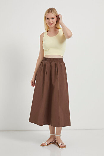 Arma Life Flared Maxi Skirt with Pockets and Elastic Waist