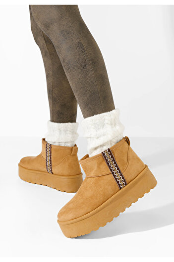 B T Shoes Mποτάκια πλατφόρμα Liley ταμπά
