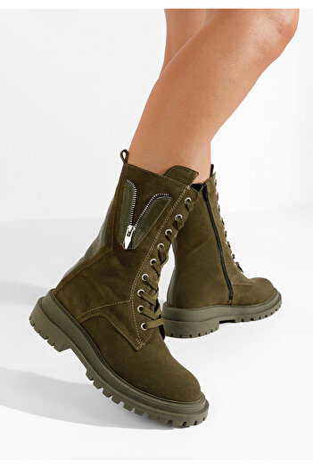 B T Shoes Αρβυλάκια δερματινα Kimmie V2 πρασινο
