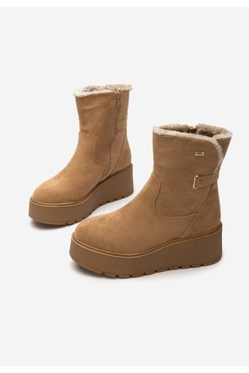 B T Shoes Mποτάκια πλατφόρμα Staria ταμπά