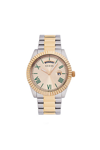 Guess Ανδρικό Ρολόι Ασημί, Χρυσό GW0265G14