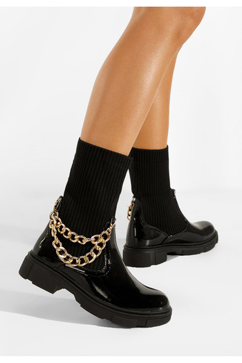 B T Shoes Γυναικεία μποτάκια Μαύρα Parda V2