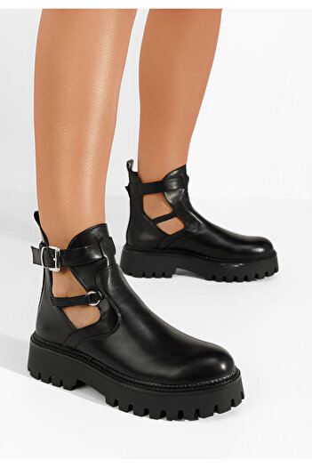 B T Shoes Γυναικεία μποτάκια Harper Μαύρα