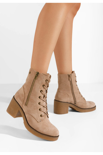 B T Shoes Γυναικεία μποτάκια Shandra χακι