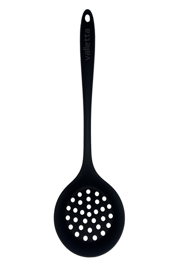 valletta Single Heat Resistant Fireproof Non-Stick Silicone Colander Black