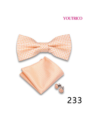 Youtrico Suit Bow Tie Handkerchief Cufflink-Premium Handmade 3-Piece