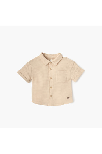 Juniors Textured Shirt and Pants Set