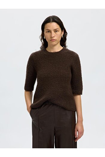 Selected Femme Strickoberteil Wollmix