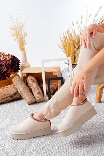 wefashion Women's Indoor Slippers with Thick Soles and Fur Inside