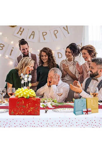 Flippy Tablecloth, Flippy, PEVA, Polka Dot Print, 137 x 274 cm, Waterproof, Red