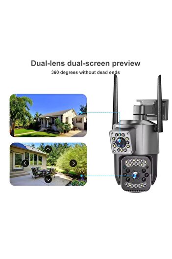 OEM Wi-Fi PTZ Surveillance Camera, TSS-H803-W, with Dual Lens 2MP/2MP, IR 20m, 10x Zoom