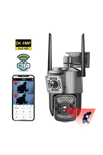 OEM Wi-Fi PTZ Surveillance Camera, TSS-H803-W, with Dual Lens 2MP/2MP, IR 20m, 10x Zoom