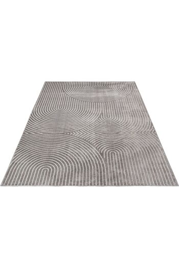 LUNA HOME Faron thin cotton rug, Scandinavian design gray, 160x230 cm