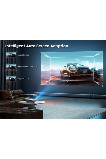 YABER Videoproiector Pro V9 cu focalizare automată/reglare Keystone, Bluetooth WiFi6, Full HD 1080P, 500 lumeni ANSI
