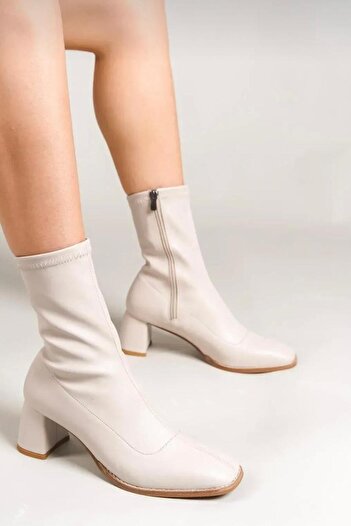 yezy shoes Γυναικείες μπότες με φερμουάρ στον αστράγαλο, ορθοπεδικές μπότες με τακούνι με χοντρό καλούπι