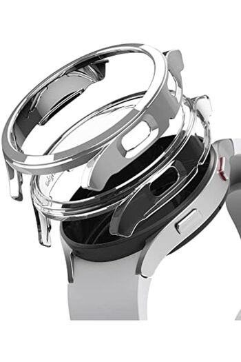 Ringke Samsung Galaxy Watch 4 44mm Case| Slim Series| Clear + Chrome