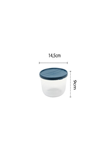 GenelTedarik Round Storage Container 1.1,5.2,2Lt Set of 3