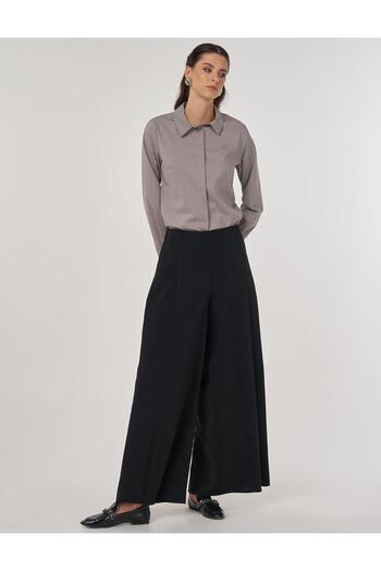 Kayra Pencil High Waist Skirt Trousers Black