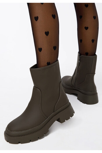 B T Shoes Zelené dámské kotníkové boty Zarbera