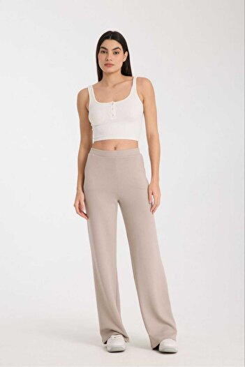 MojerHermosa Pipe Leg Steel Knitted Trousers