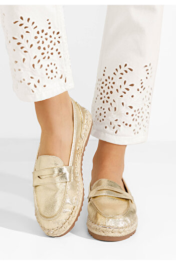 B T Shoes Μοκασίνια γυναικεια Elanore χρυσο