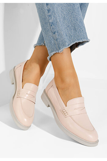 B T Shoes Růžové loafers mokasíny Zalaya