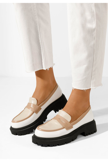 B T Shoes Loafers γυναικεια Jiana λευκά